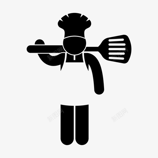 厨师食物抹刀图标svg_新图网 https://ixintu.com 厨师 工作 抹刀 食物