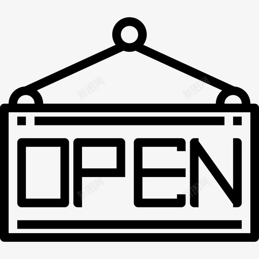 开放购物和电子商务6线性图标svg_新图网 https://ixintu.com 开放 线性 购物和电子商务6