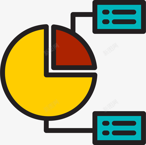 饼图图表7线形颜色图标svg_新图网 https://ixintu.com 图表7 线形颜色 饼图