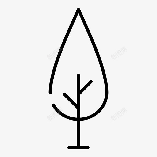 松树植物随机6间隙薄图标svg_新图网 https://ixintu.com 松树 植物 随机6间隙薄