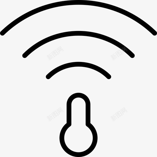 连接热温度图标svg_新图网 https://ixintu.com wifi薄 暖气 波 温度 温度计 热 连接