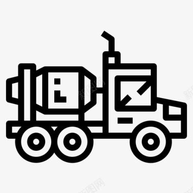 水泥车建筑运输图标图标