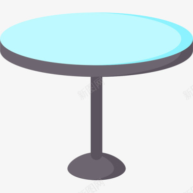 圆桌家具32扁平图标图标