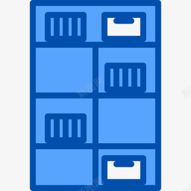 书架家具34蓝色图标图标