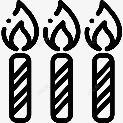 蜡烛聚会和庆祝15直线图标svg_新图网 https://ixintu.com 直线 聚会和庆祝15 蜡烛