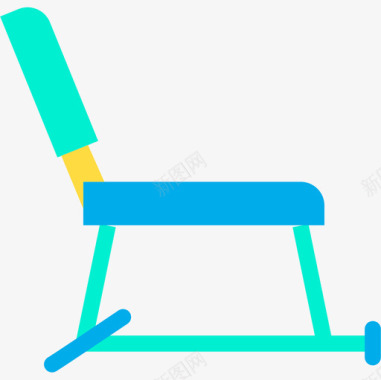 椅子健身椅76扁平图标图标