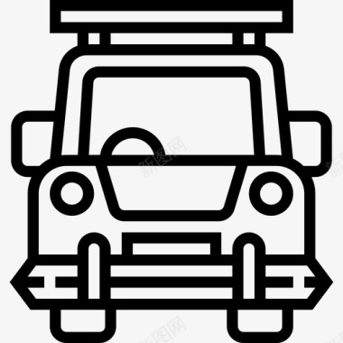 经典汽车运输56直线型图标图标