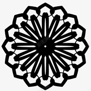 抽象艺术伊斯兰艺术曼陀罗图标图标