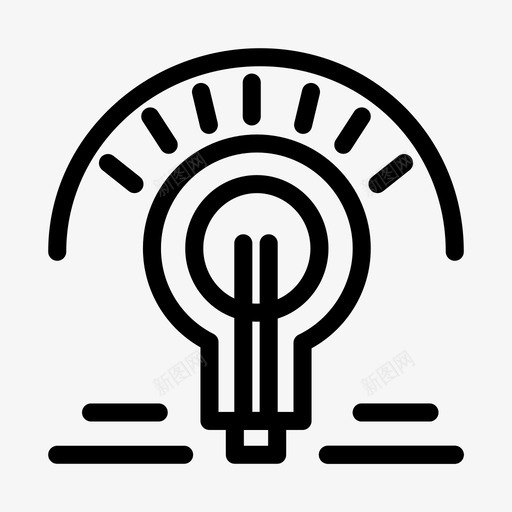 灯泡灯提示图标svg_新图网 https://ixintu.com 商业元素和符号隐喻 提示 灯 灯泡