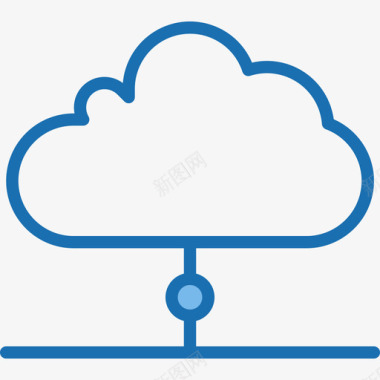 云网络和数据库23蓝色图标图标