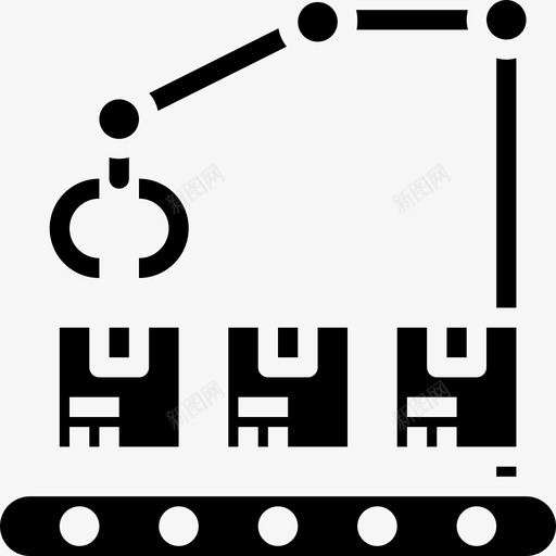 输送机物流32实心图标svg_新图网 https://ixintu.com 实心 物流32 输送机