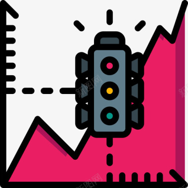 红绿灯搜索引擎优化和网页优化18线性颜色图标图标