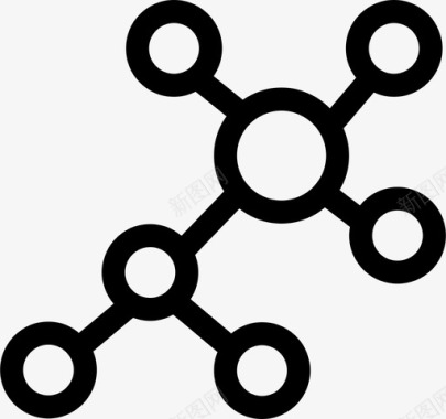 分子结合分支图标图标