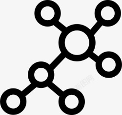 分子结合脱离分子结合分支图标高清图片