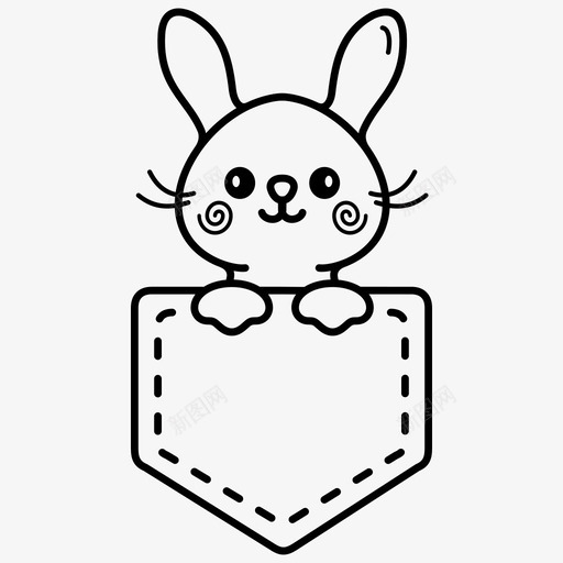 兔子脸口袋亚洲表情化身图标svg_新图网 https://ixintu.com 亚洲表情 兔子脸口袋 化身 卡哇伊 卡通脸 可爱的卡通人物 小狗