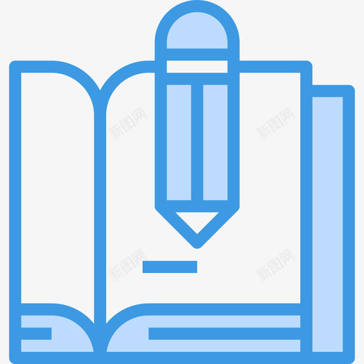 写作读书和阅读5蓝色图标svg_新图网 https://ixintu.com 写作 蓝色 读书和阅读5