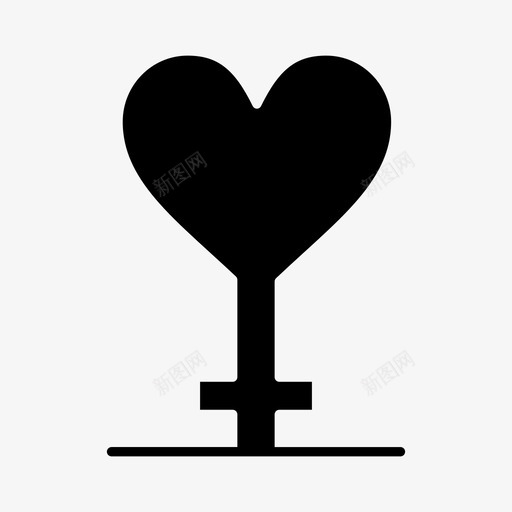 心脏标志性别妇女图标svg_新图网 https://ixintu.com 妇女 妇女节 心脏标志 性别