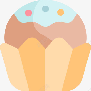 松饼感恩节36平淡图标图标