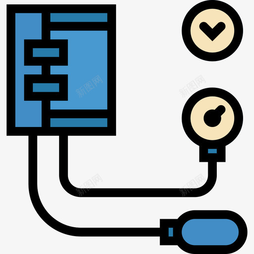 血压医学99线性颜色图标svg_新图网 https://ixintu.com 医学99 线性颜色 血压