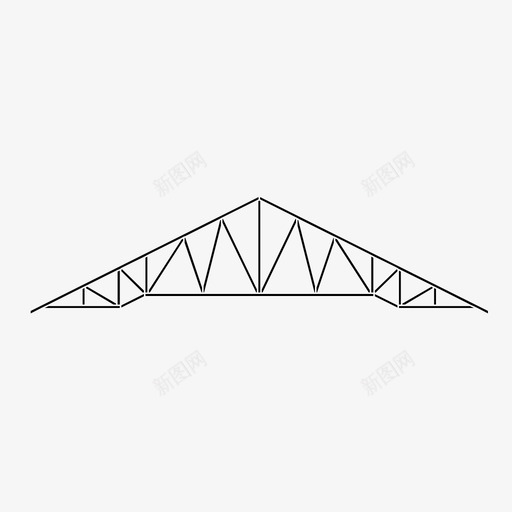 桁架桥梁工程图标svg_新图网 https://ixintu.com 屋顶 工程 木材 桁架 桥梁 结构