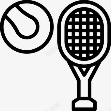 网球运动器材10直线图标图标