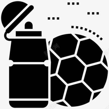 运动水瓶运动员瓶运动配件图标图标