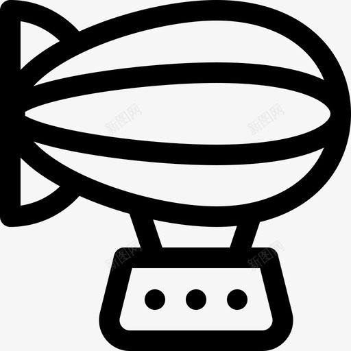 直线交通飞艇图标svg_新图网 https://ixintu.com 直线交通 飞艇