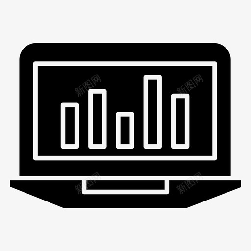 笔记本电脑图表分析监控图标svg_新图网 https://ixintu.com 分析 监控 笔记本电脑图表 统计 网络搜索引擎优化和广告媒体
