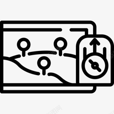 Gps探险26直线型图标图标