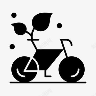 自行车生态环保图标图标