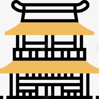 明治宫日本25号黄影图标图标