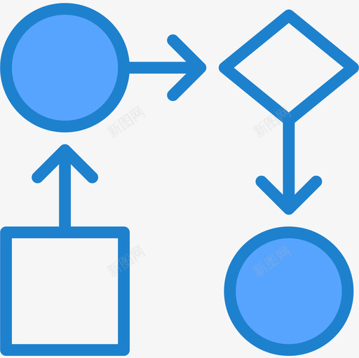 工作流业务265蓝色图标svg_新图网 https://ixintu.com 业务265 工作流 蓝色
