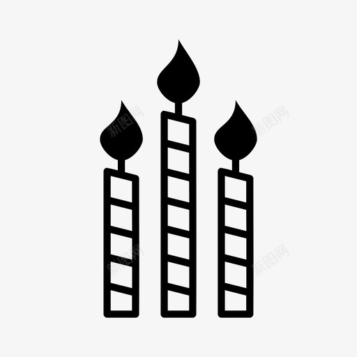 蜡烛装饰火焰图标svg_新图网 https://ixintu.com 光 新年 火炬 火焰 蜡烛 装饰