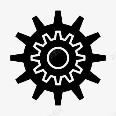 现代齿轮生产商业系统图标图标