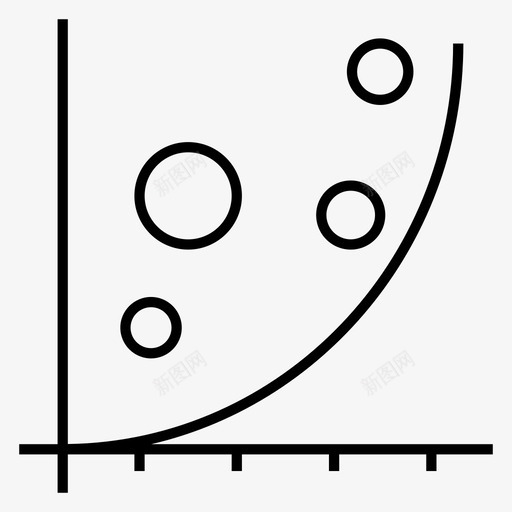 统计图表曲线图标svg_新图网 https://ixintu.com 分布 分散 图表 数据分析清晰 曲线 统计
