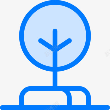 树树3蓝色图标图标
