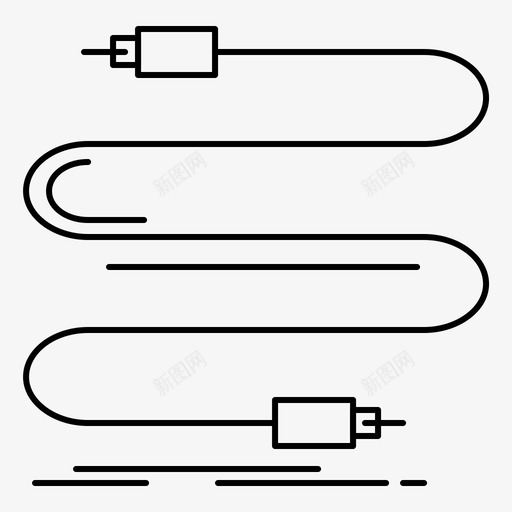 音频电缆电线声音图标svg_新图网 https://ixintu.com 声音 声音设计和声音制作 电线 音频电缆