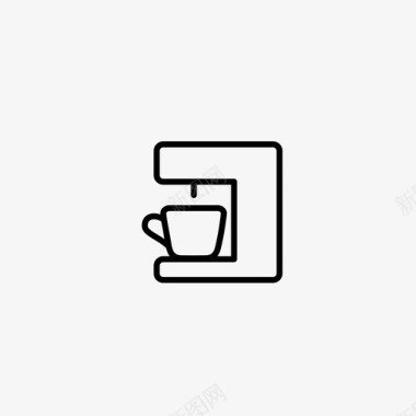 咖啡机冲泡杯子图标图标