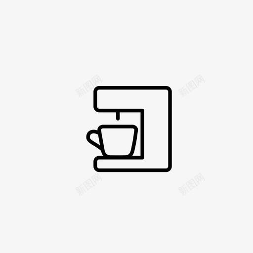咖啡机冲泡杯子图标svg_新图网 https://ixintu.com 冲泡 咖啡机 杯子 简约主义概述 饮料
