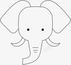 大象有趣大象动物可爱图标高清图片