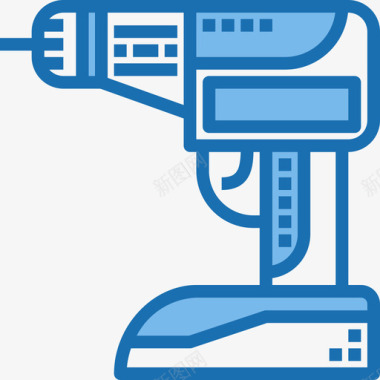 钻机家用电器16蓝色图标图标