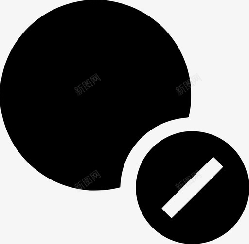 圆圈禁止球方块图标svg_新图网 https://ixintu.com 圆圈 圆圈禁止 形状 方块 球 用户界面