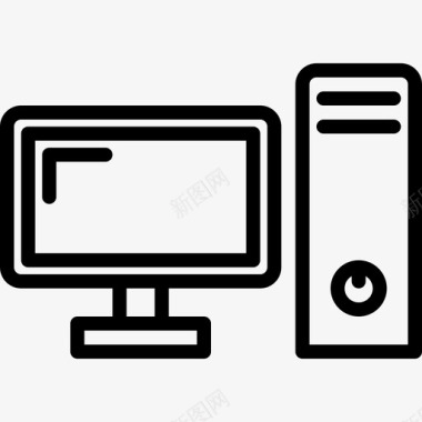 计算机计算机和硬件6线性图标图标