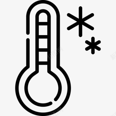 温度计天气166线性图标图标