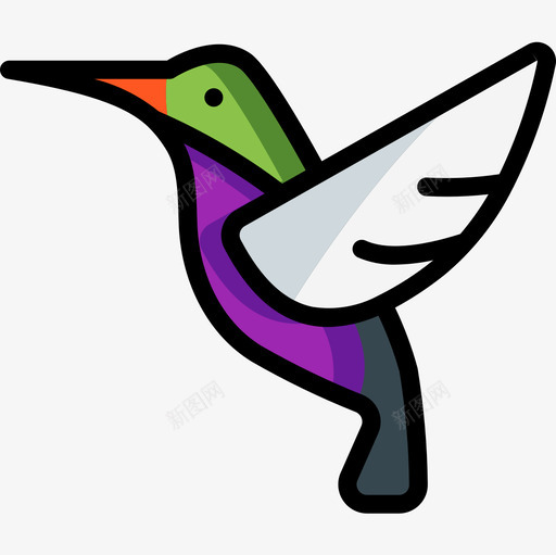 鸟类热带28线形颜色图标svg_新图网 https://ixintu.com 热带28 线形颜色 鸟类