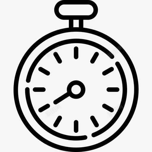 秒表时间管理35线性图标svg_新图网 https://ixintu.com 时间管理35 秒表 线性
