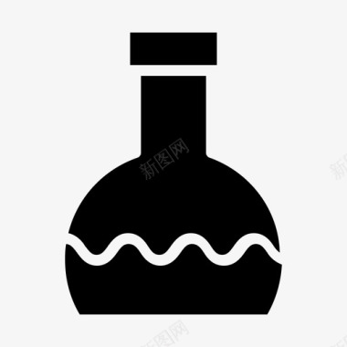 化学品锥形烧瓶玻璃图标图标