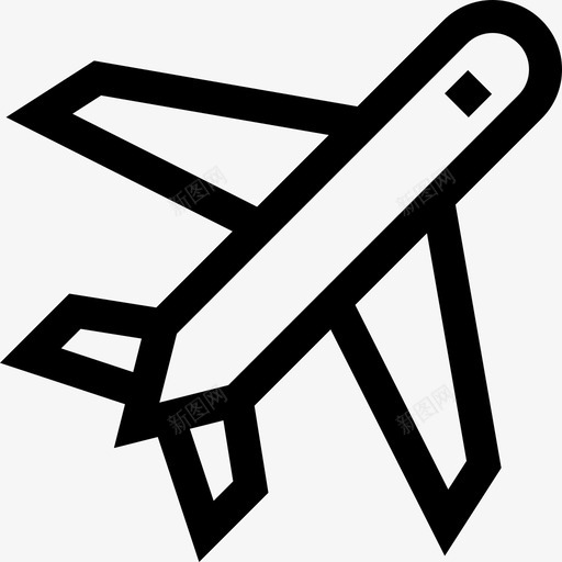 飞机夏季22号直线型图标svg_新图网 https://ixintu.com 夏季22号 直线型 飞机