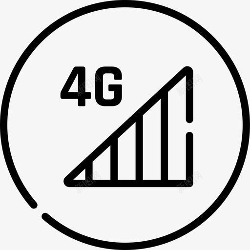 4g通知9线性图标svg_新图网 https://ixintu.com 4g 线性 通知9