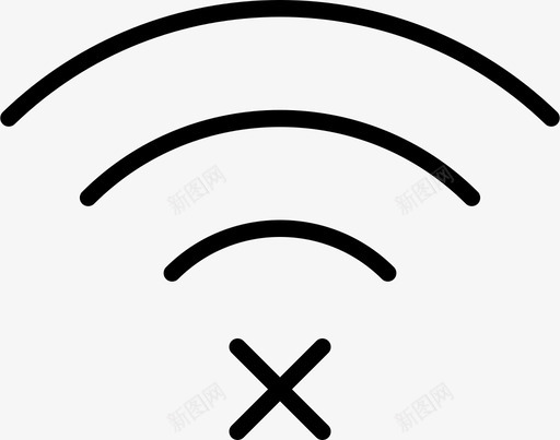 连接阻止取消图标svg_新图网 https://ixintu.com wifi精简 删除 取消 波形 连接 阻止